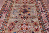 Super Kazak Hand Knotted Wool Rug - 4' 11" X 6' 7" - Golden Nile