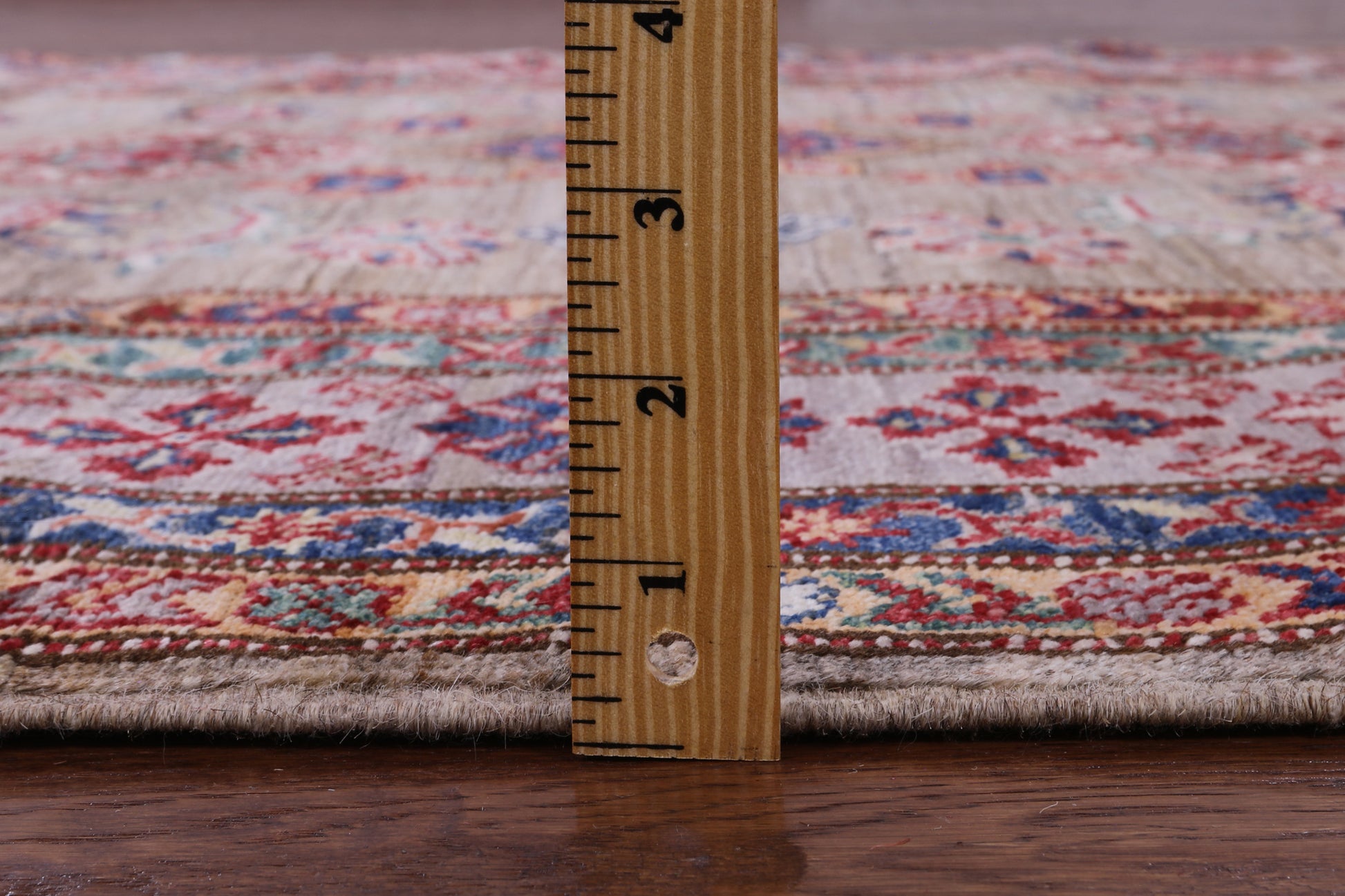 Super Kazak Hand Knotted Wool Rug - 4' 11" X 6' 7" - Golden Nile