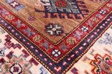 Super Kazak Hand Knotted Wool Rug - 3' 10" X 6' 0" - Golden Nile