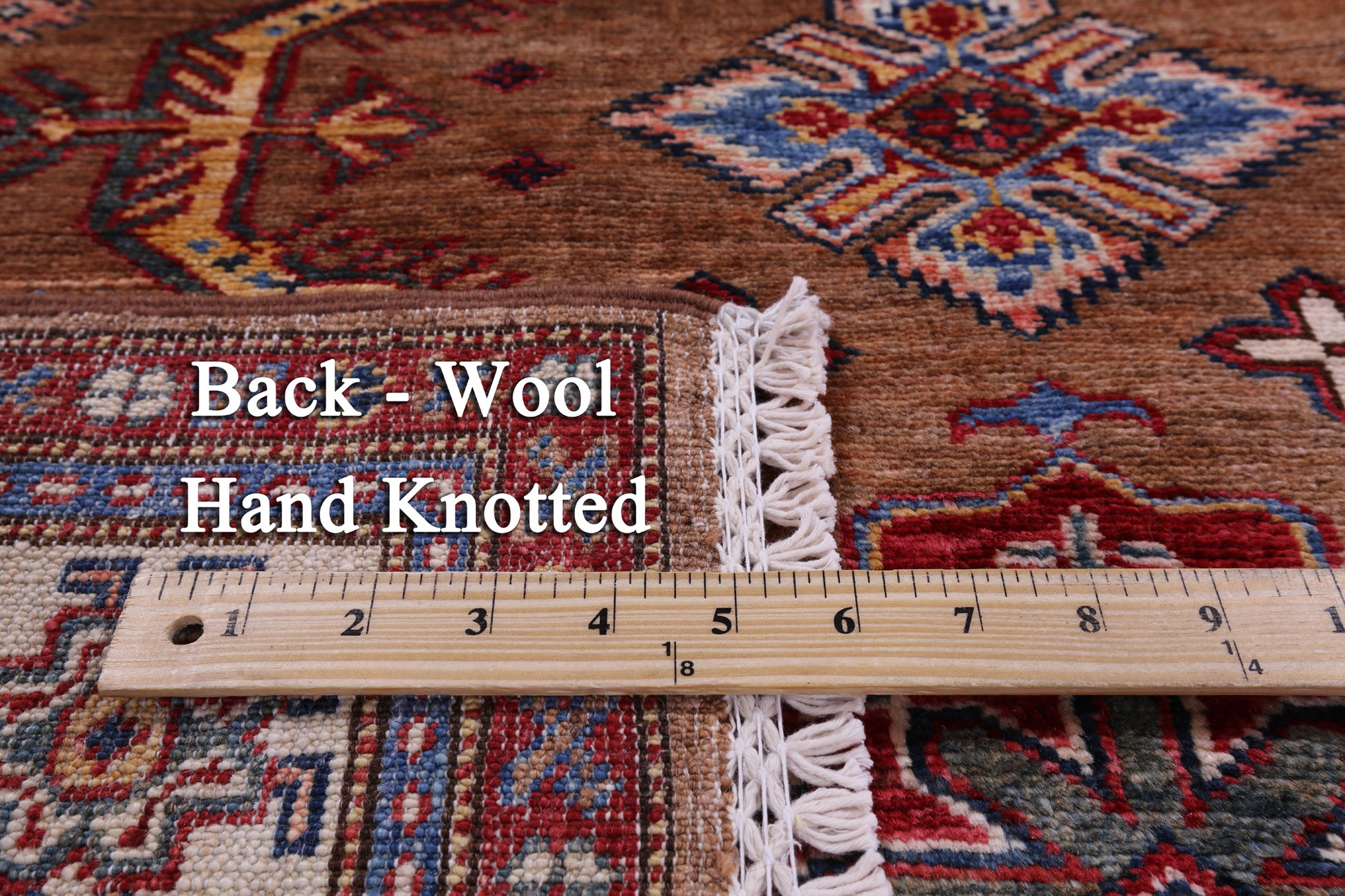 Super Kazak Hand Knotted Wool Rug - 3' 10" X 6' 0" - Golden Nile