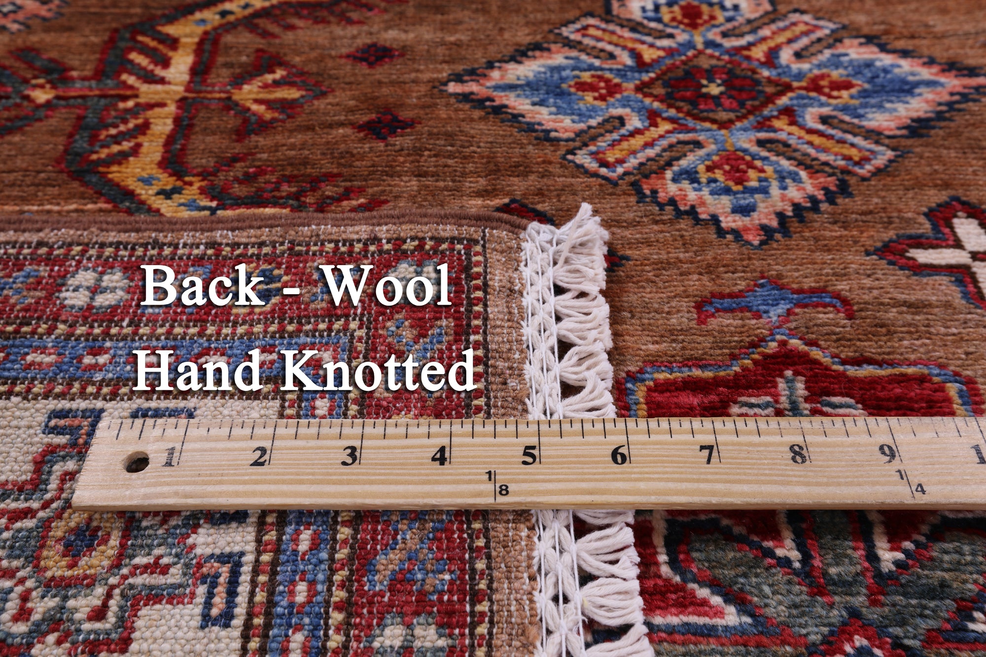 Super Kazak Hand Knotted Wool Rug - 3' 10" X 6' 0" - Golden Nile