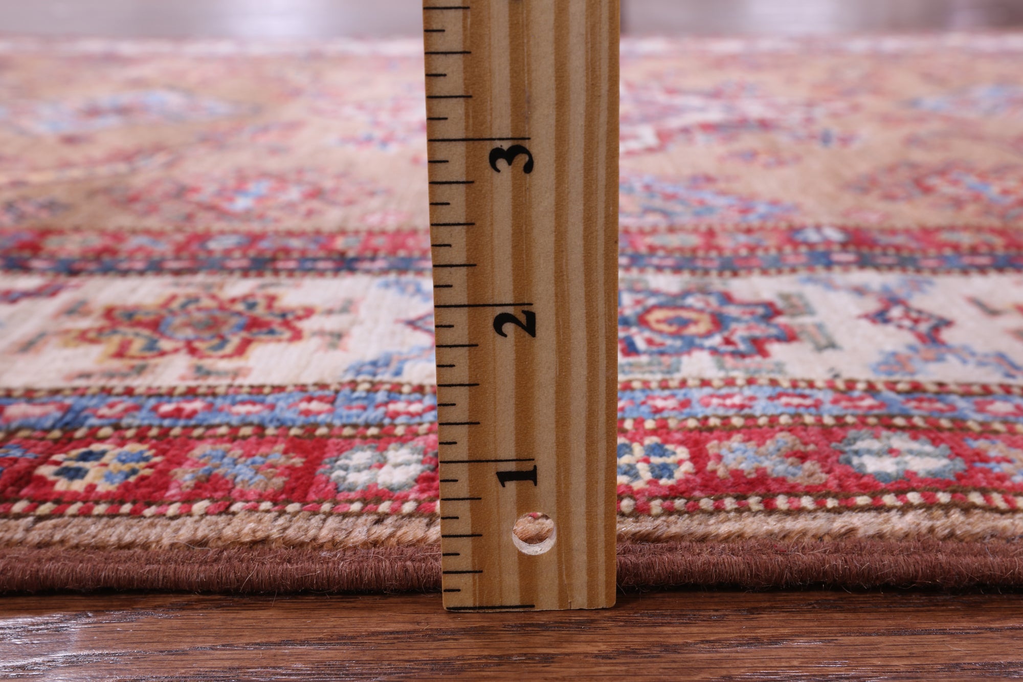 Super Kazak Hand Knotted Wool Rug - 3' 10" X 6' 0" - Golden Nile