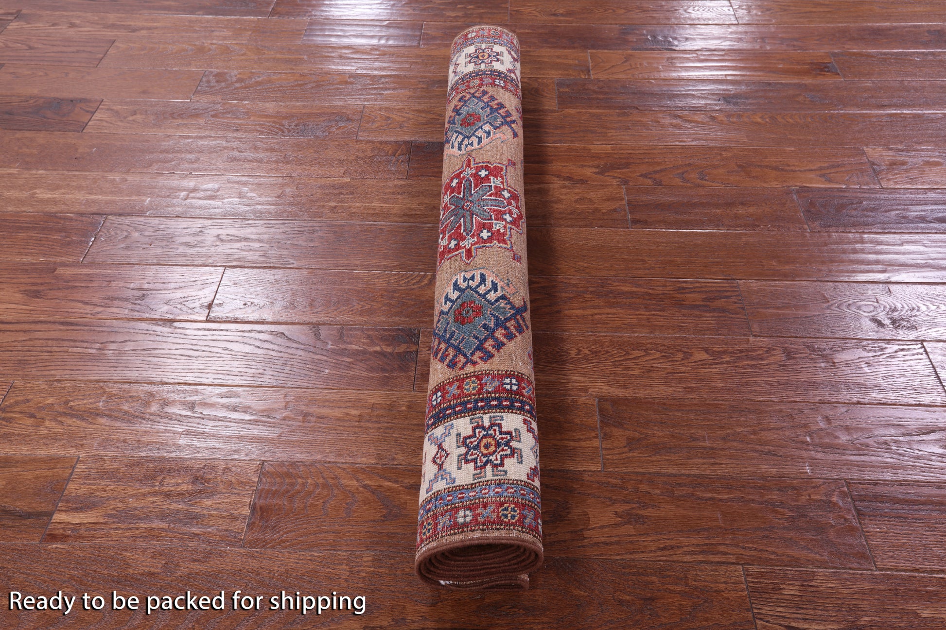 Super Kazak Hand Knotted Wool Rug - 3' 10" X 6' 0" - Golden Nile
