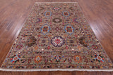 Persian Tabriz Hand Knotted Wool Rug - 6' 7" X 9' 10" - Golden Nile