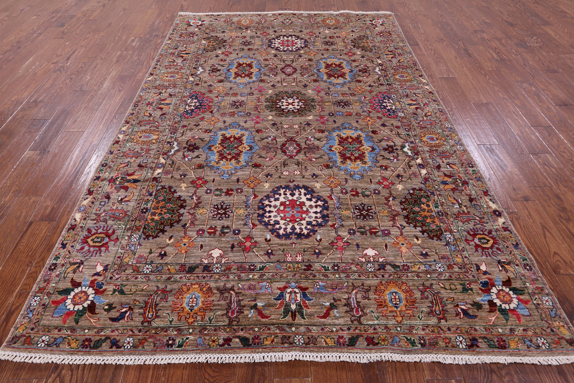 Persian Tabriz Hand Knotted Wool Rug - 6' 7" X 9' 10" - Golden Nile