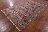 Persian Tabriz Hand Knotted Wool Rug - 6' 7" X 9' 10" - Golden Nile
