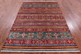 Khorjin Persian Gabbeh Handmade Wool Rug - 5' 8" X 7' 10" - Golden Nile
