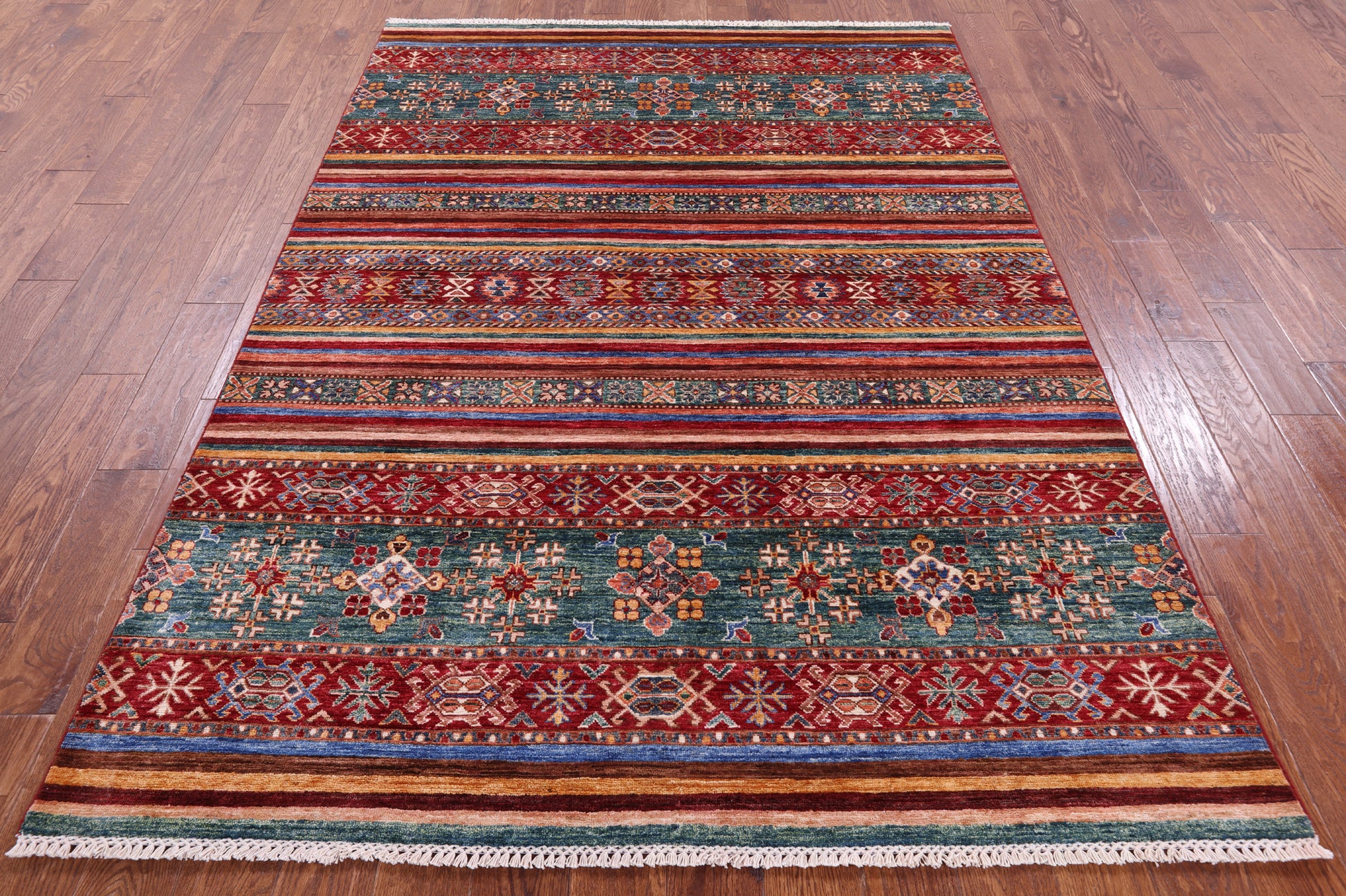 Khorjin Persian Gabbeh Handmade Wool Rug - 5' 8" X 7' 10" - Golden Nile