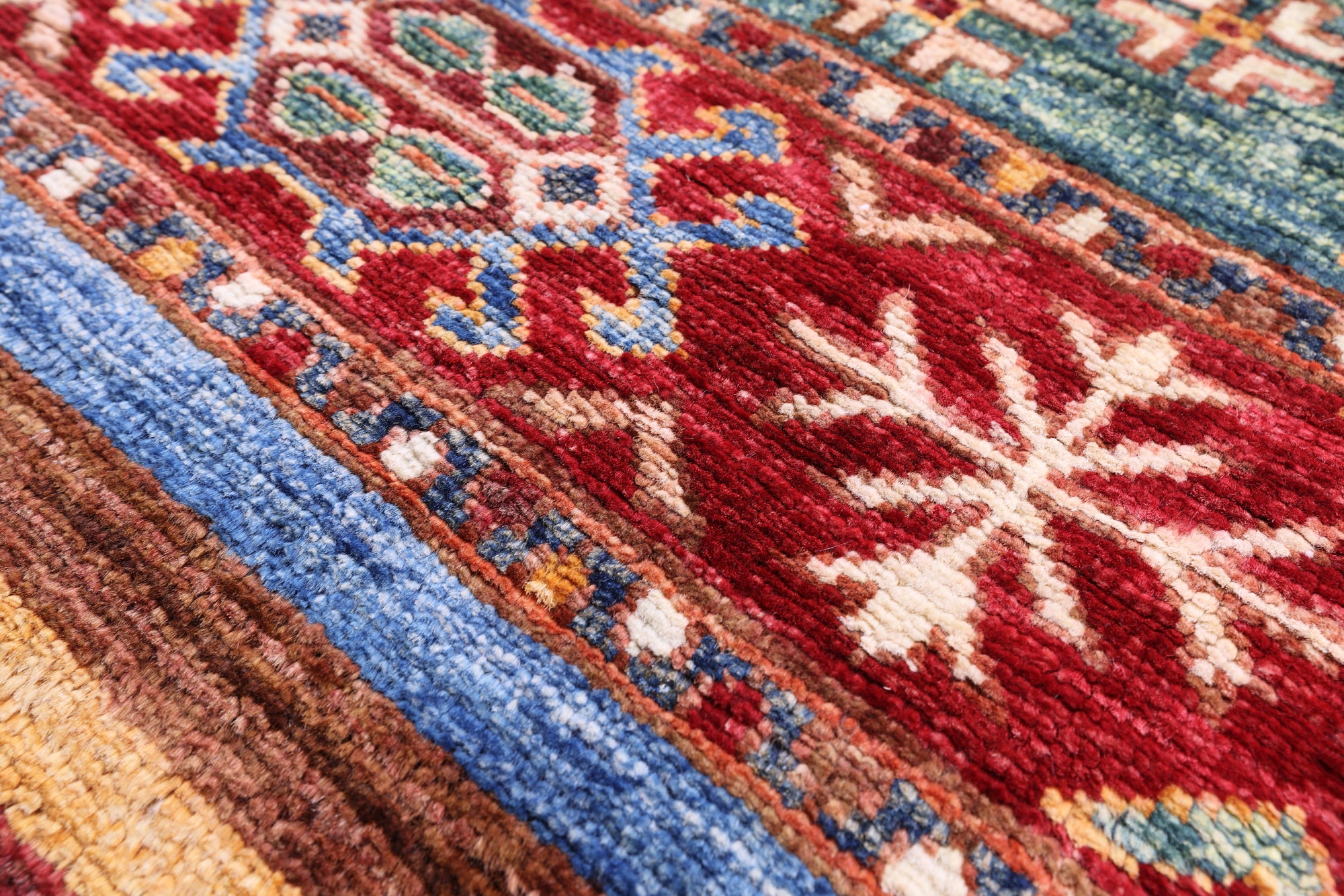 Khorjin Persian Gabbeh Handmade Wool Rug - 5' 8" X 7' 10" - Golden Nile