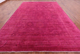 Pink Full Pile Overdyed Hand Knotted Wool Rug - 10' 0" X 13' 9" - Golden Nile