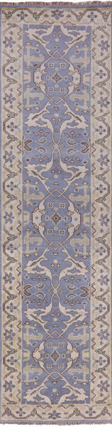 Turkish Oushak Hand Knotted Wool Runner Rug - 2' 7" X 9' 10" - Golden Nile