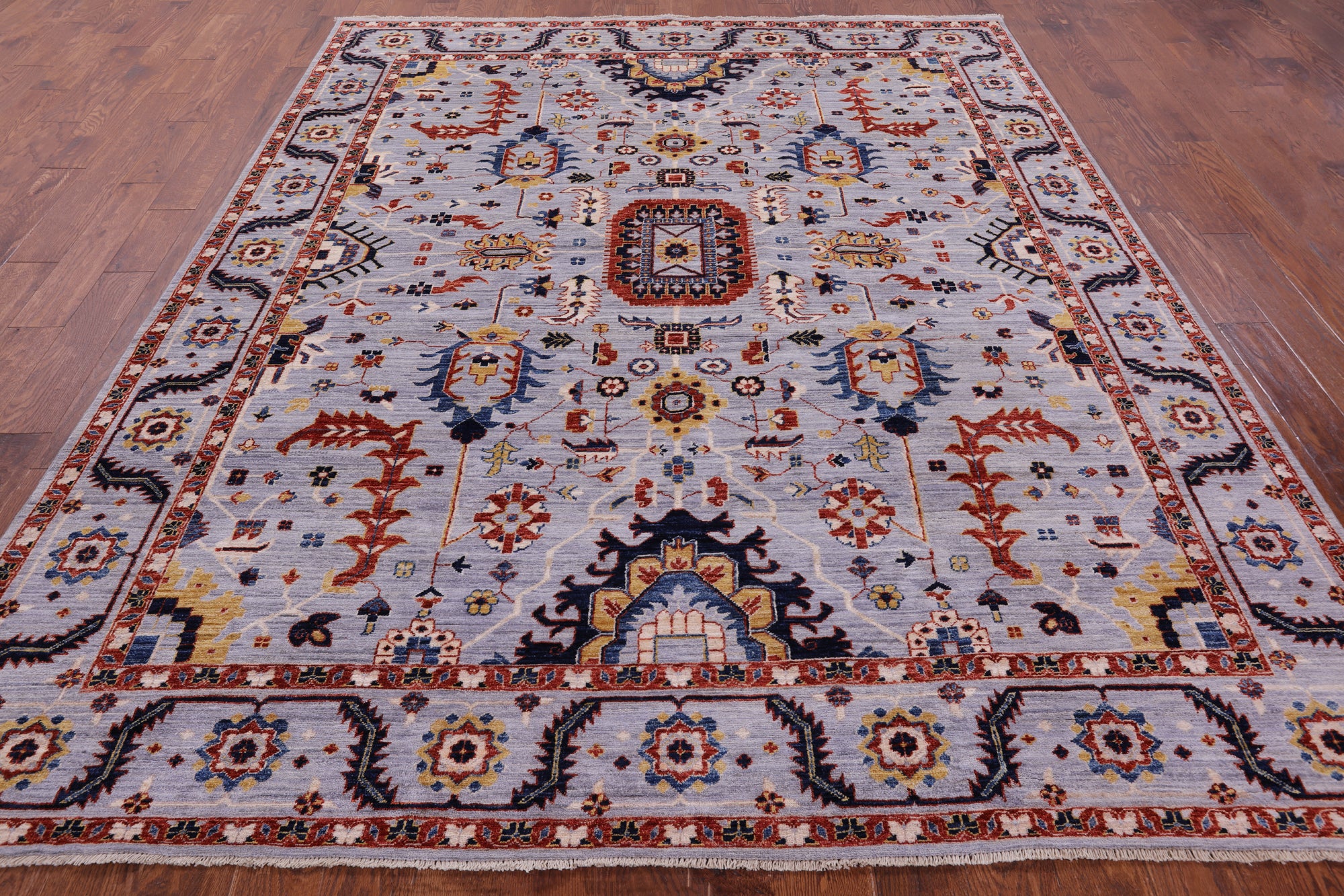 Persian Fine Serapi Hand Knotted Wool Rug - 8' 1" X 9' 9" - Golden Nile