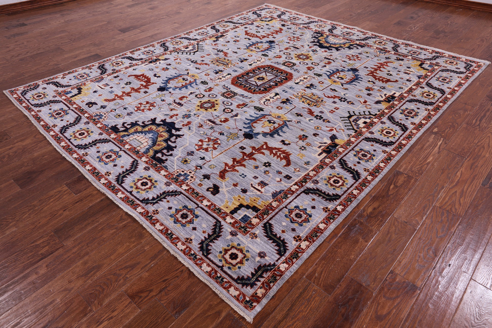 Persian Fine Serapi Hand Knotted Wool Rug - 8' 1" X 9' 9" - Golden Nile