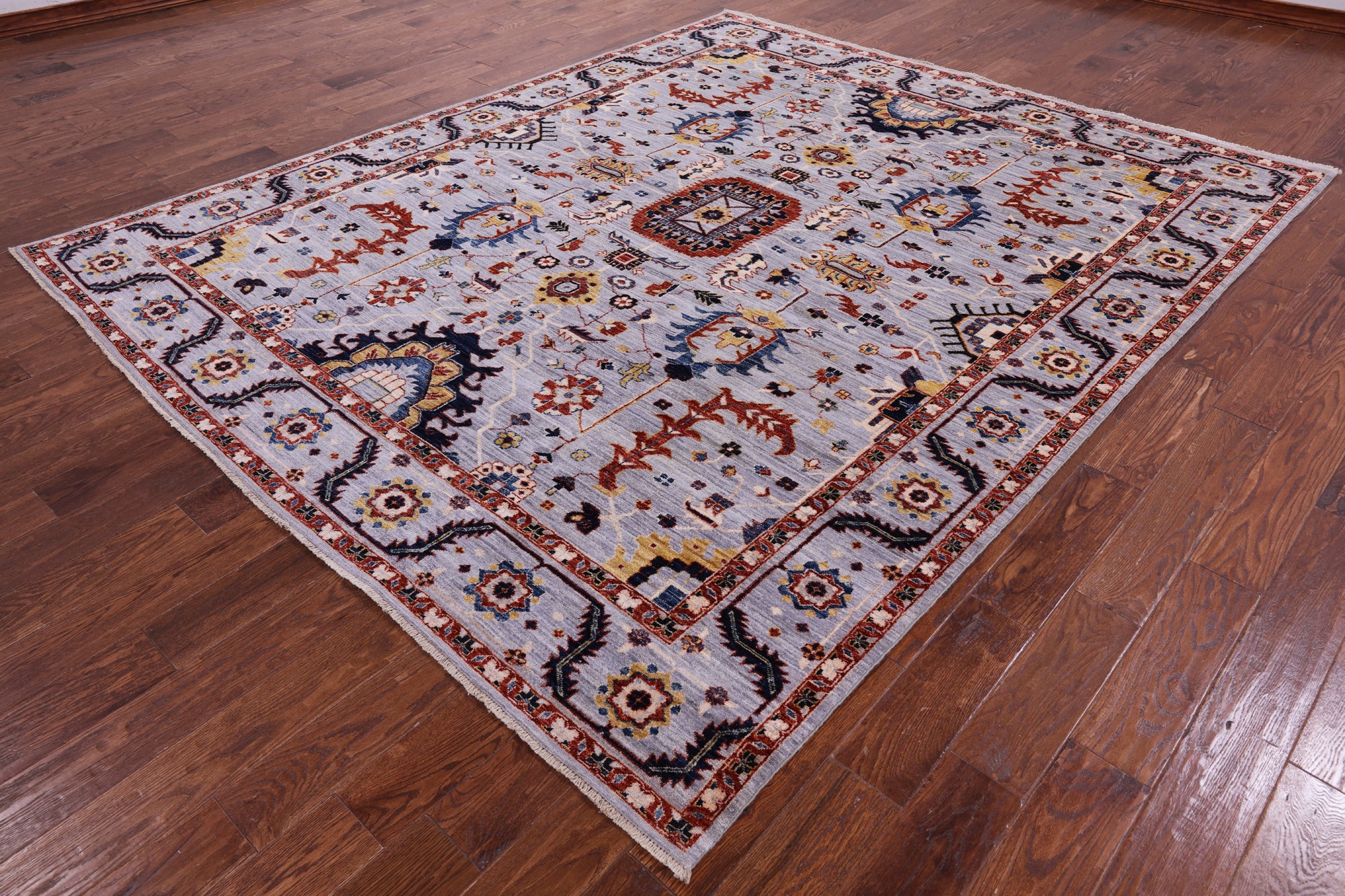 Persian Fine Serapi Hand Knotted Wool Rug - 8' 1" X 9' 9" - Golden Nile