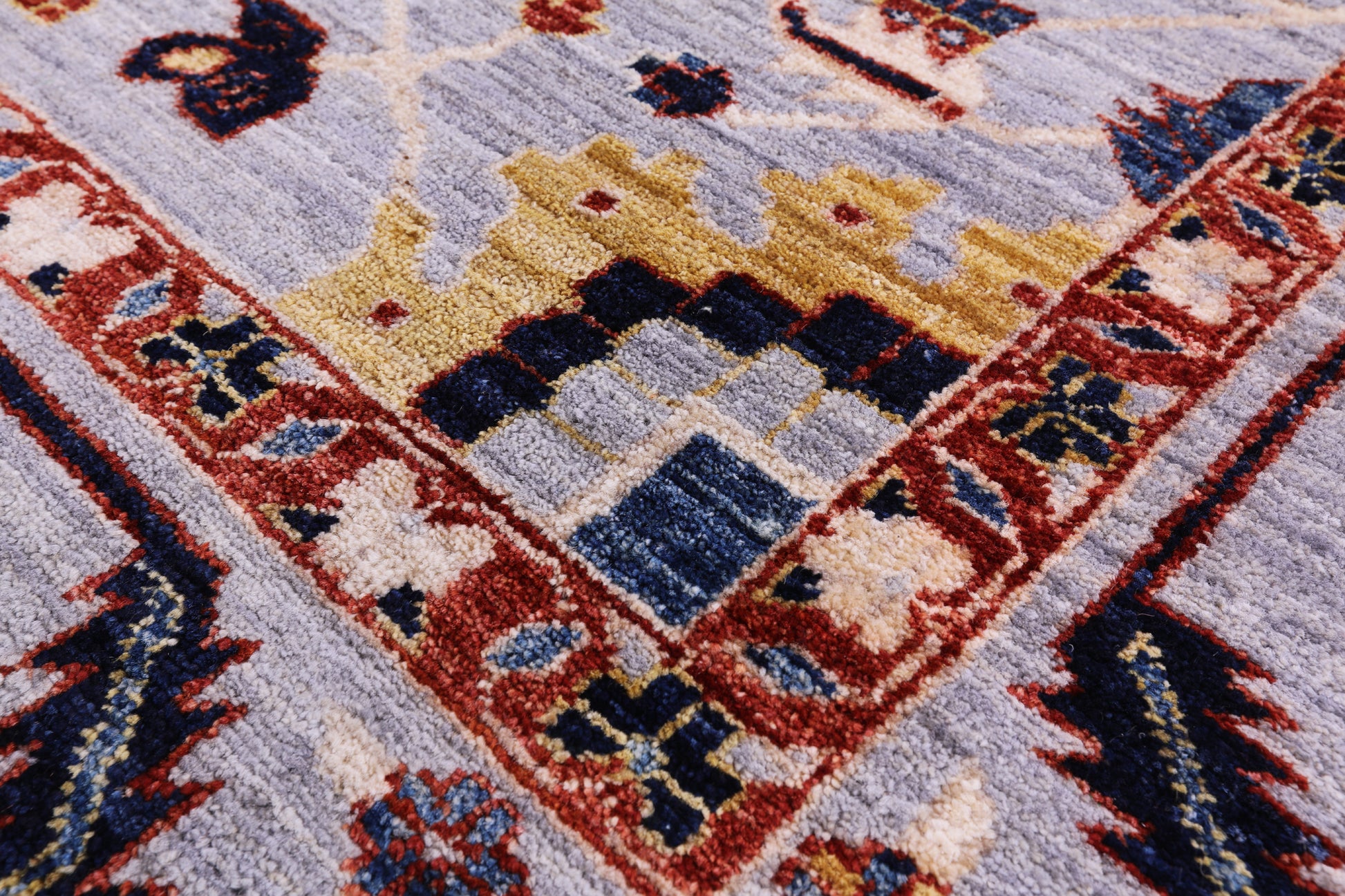 Persian Fine Serapi Hand Knotted Wool Rug - 8' 1" X 9' 9" - Golden Nile