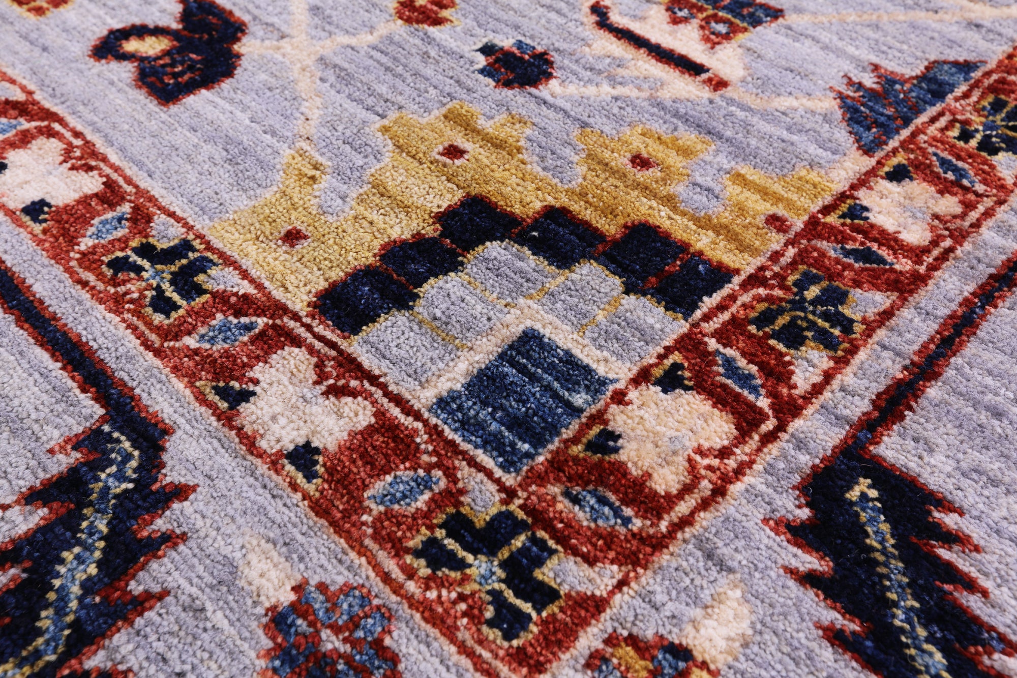 Persian Fine Serapi Hand Knotted Wool Rug - 8' 1" X 9' 9" - Golden Nile