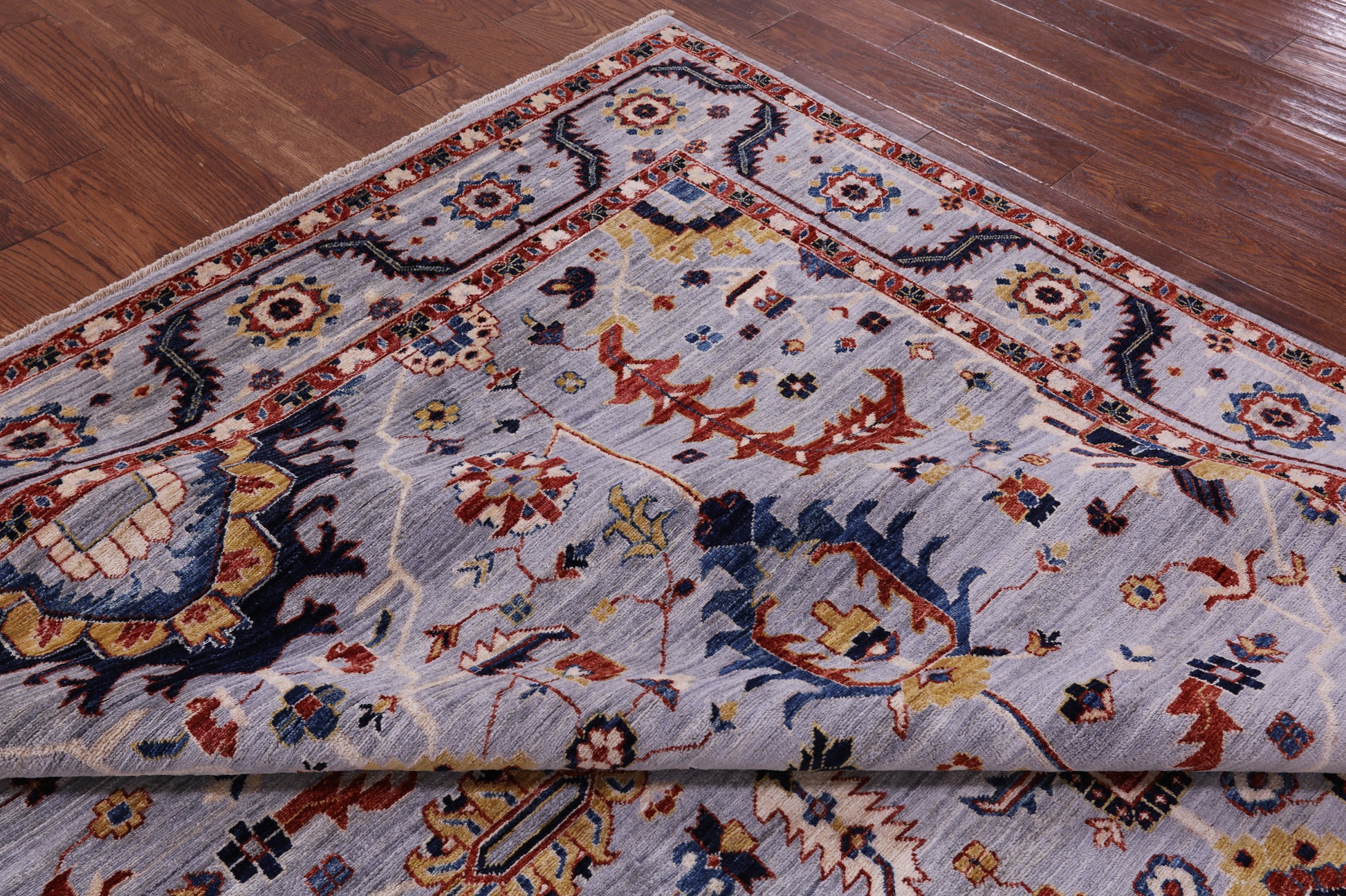 Persian Fine Serapi Hand Knotted Wool Rug - 8' 1" X 9' 9" - Golden Nile