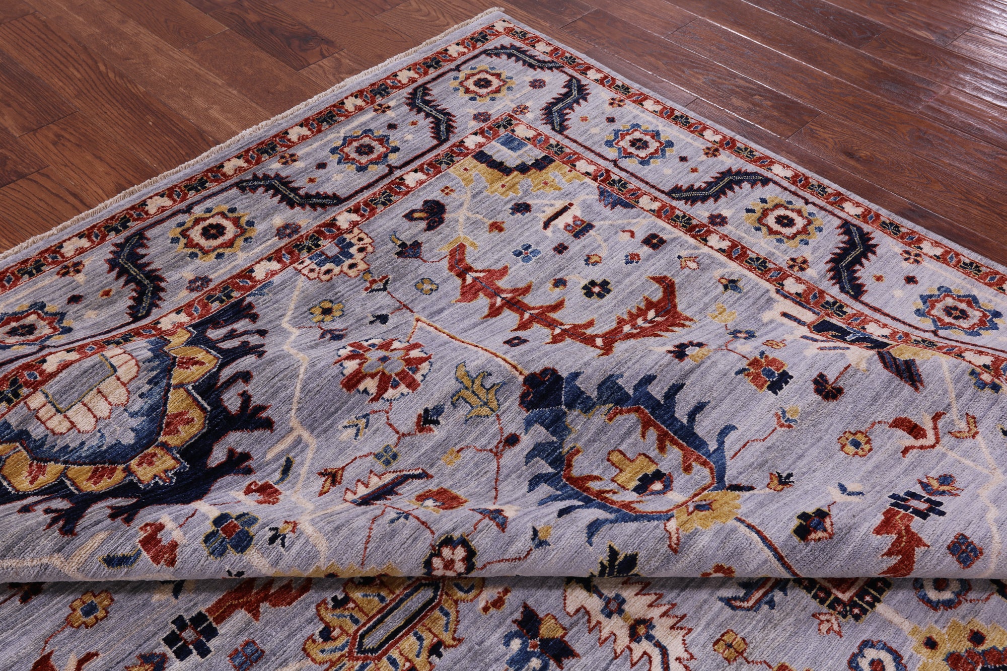 Persian Fine Serapi Hand Knotted Wool Rug - 8' 1" X 9' 9" - Golden Nile