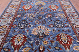 Blue Persian Fine Serapi Hand Knotted Wool Rug - 8' 10" X 11' 9" - Golden Nile