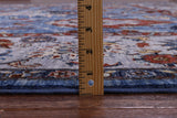 Blue Persian Fine Serapi Hand Knotted Wool Rug - 8' 10" X 11' 9" - Golden Nile