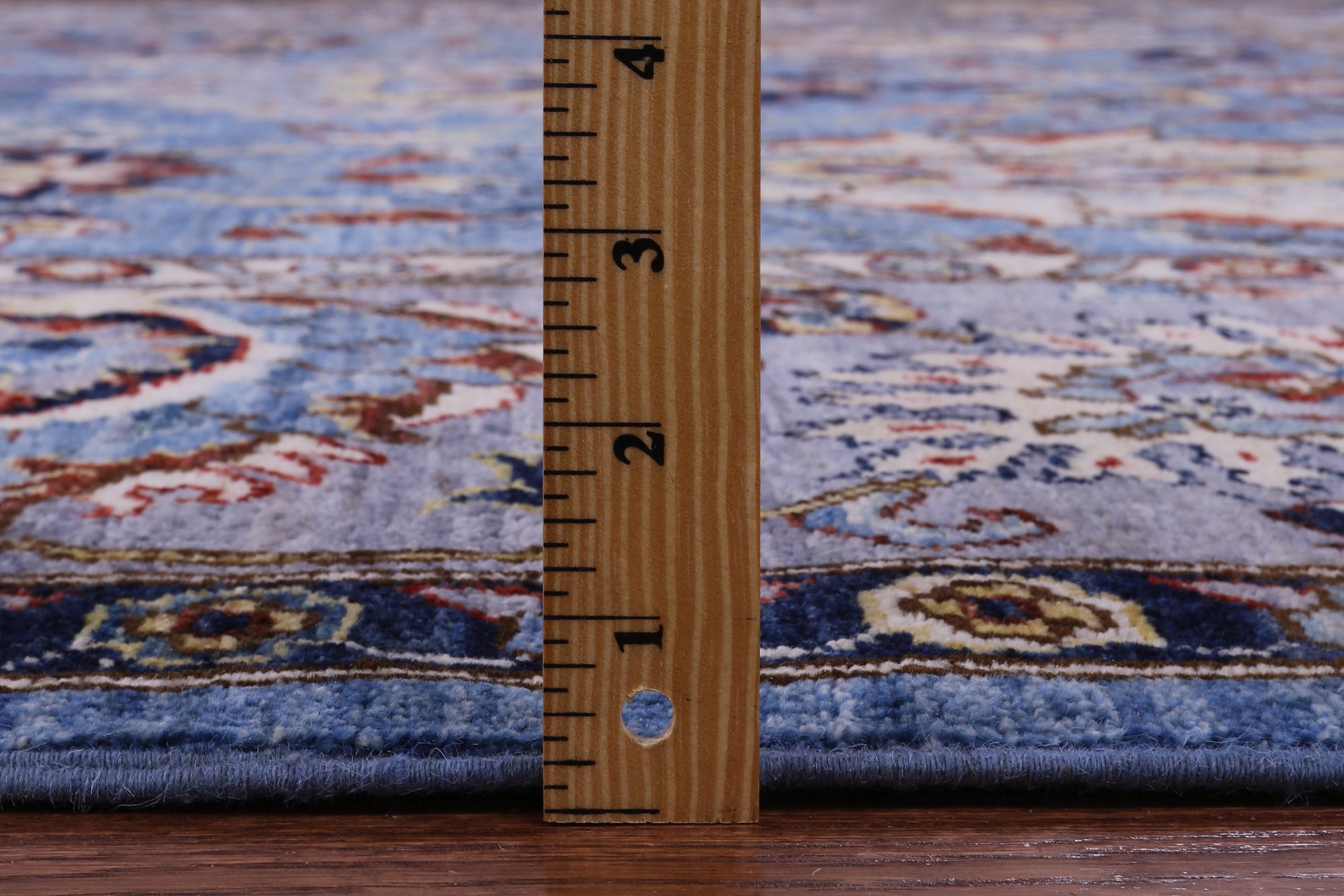 Blue Persian Fine Serapi Handmade Wool Rug - 9' 1" X 11' 7" - Golden Nile