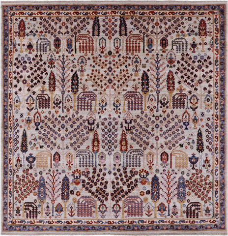 Square Ziegler Hand Knotted Wool Rug - 5' 11