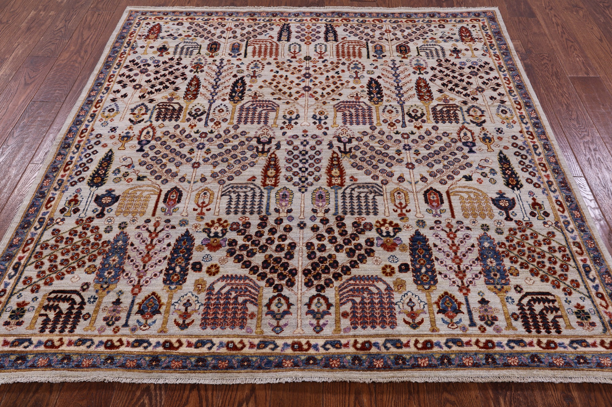 Square Ziegler Hand Knotted Wool Rug - 5' 11" X 5' 11" - Golden Nile