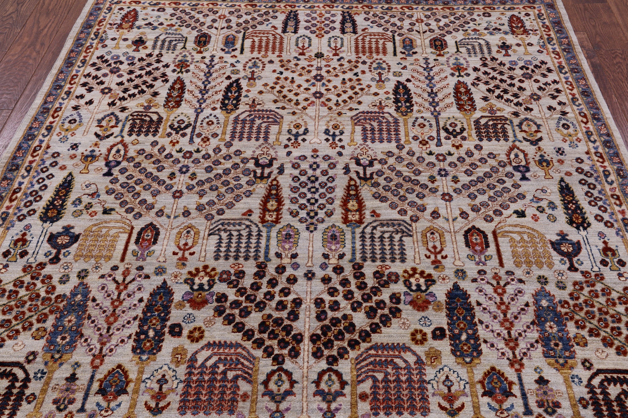 Square Ziegler Hand Knotted Wool Rug - 5' 11" X 5' 11" - Golden Nile