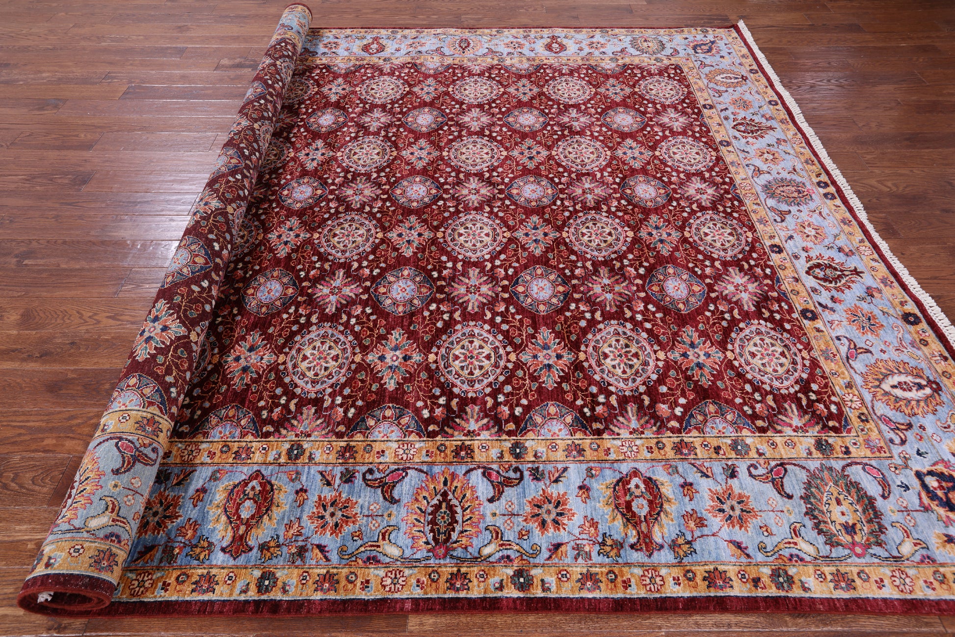 Persian Tabriz Hand Knotted Wool Rug - 9' 0" X 11' 10" - Golden Nile
