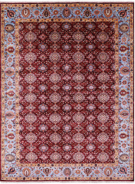 Persian Tabriz Hand Knotted Wool Rug - 9' 0" X 11' 10" - Golden Nile