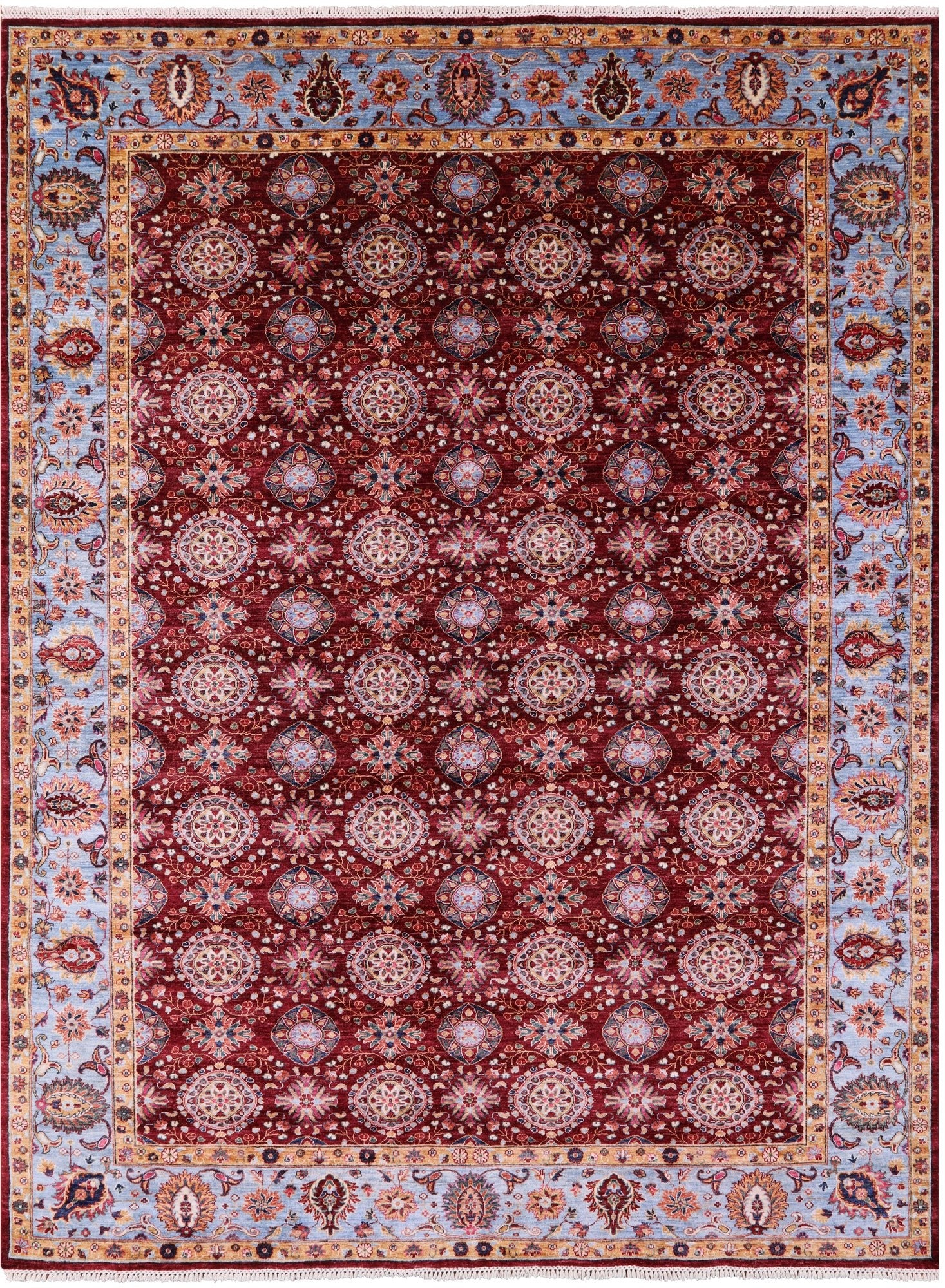 Persian Tabriz Hand Knotted Wool Rug - 9' 0" X 11' 10" - Golden Nile