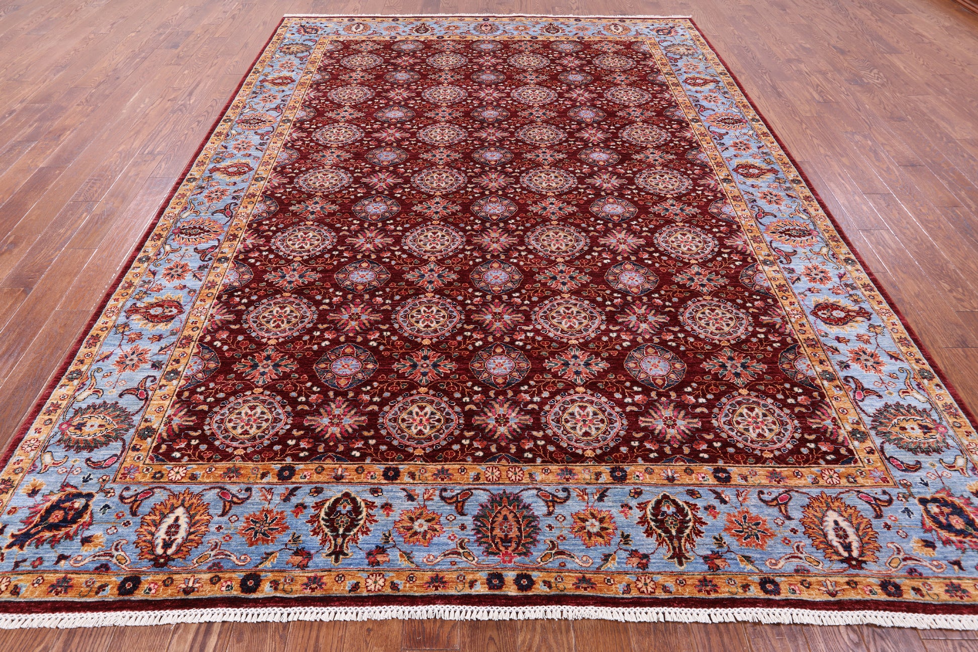 Persian Tabriz Hand Knotted Wool Rug - 9' 0" X 11' 10" - Golden Nile