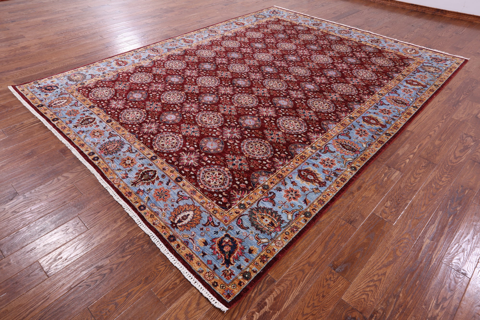 Persian Tabriz Hand Knotted Wool Rug - 9' 0" X 11' 10" - Golden Nile