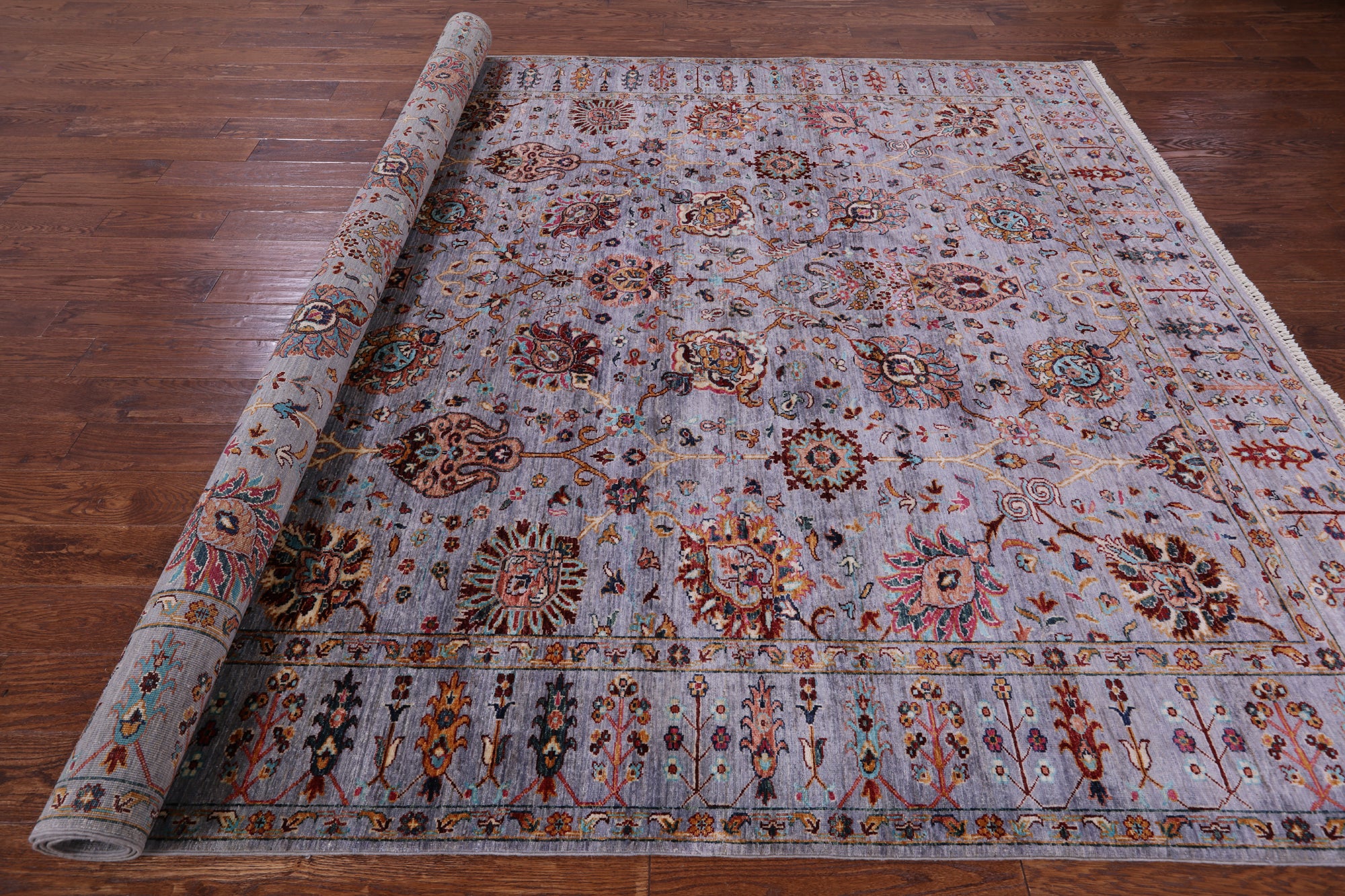 Peshawar Hand Knotted Wool Rug - 8' 3" X 11' 3" - Golden Nile