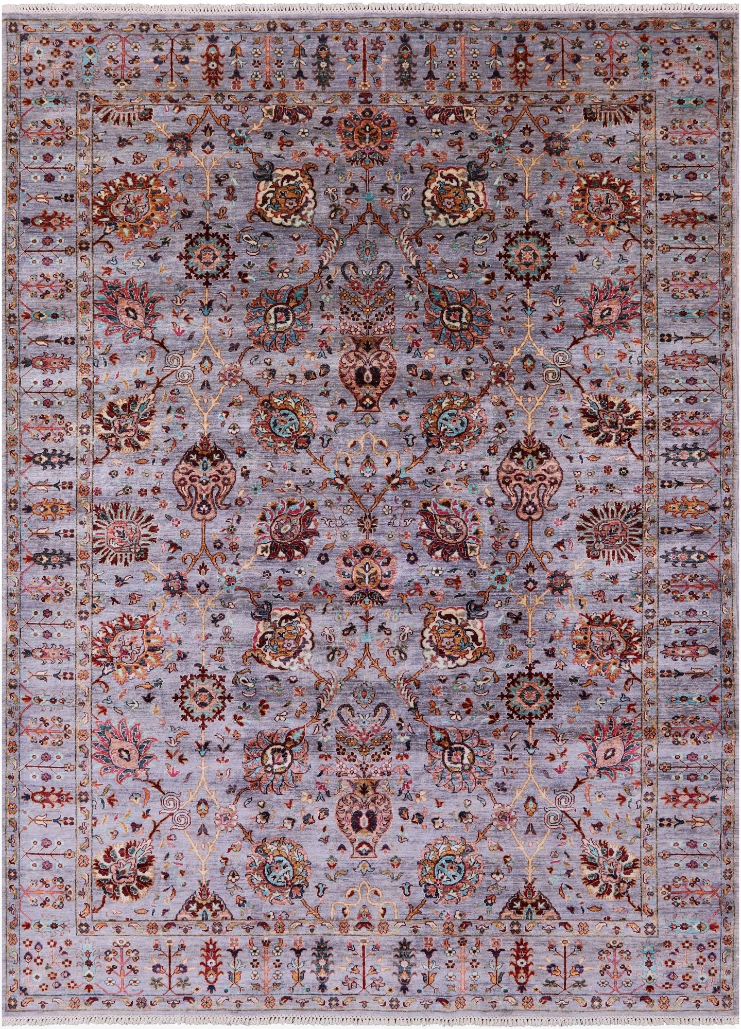 Peshawar Hand Knotted Wool Rug - 8' 3" X 11' 3" - Golden Nile