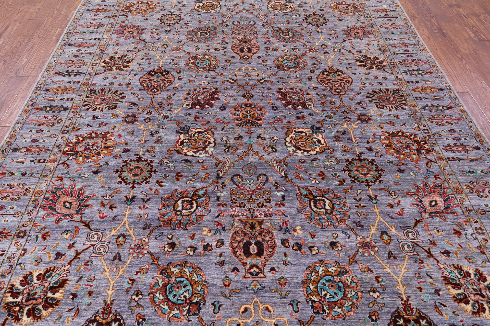 Peshawar Hand Knotted Wool Rug - 8' 3" X 11' 3" - Golden Nile