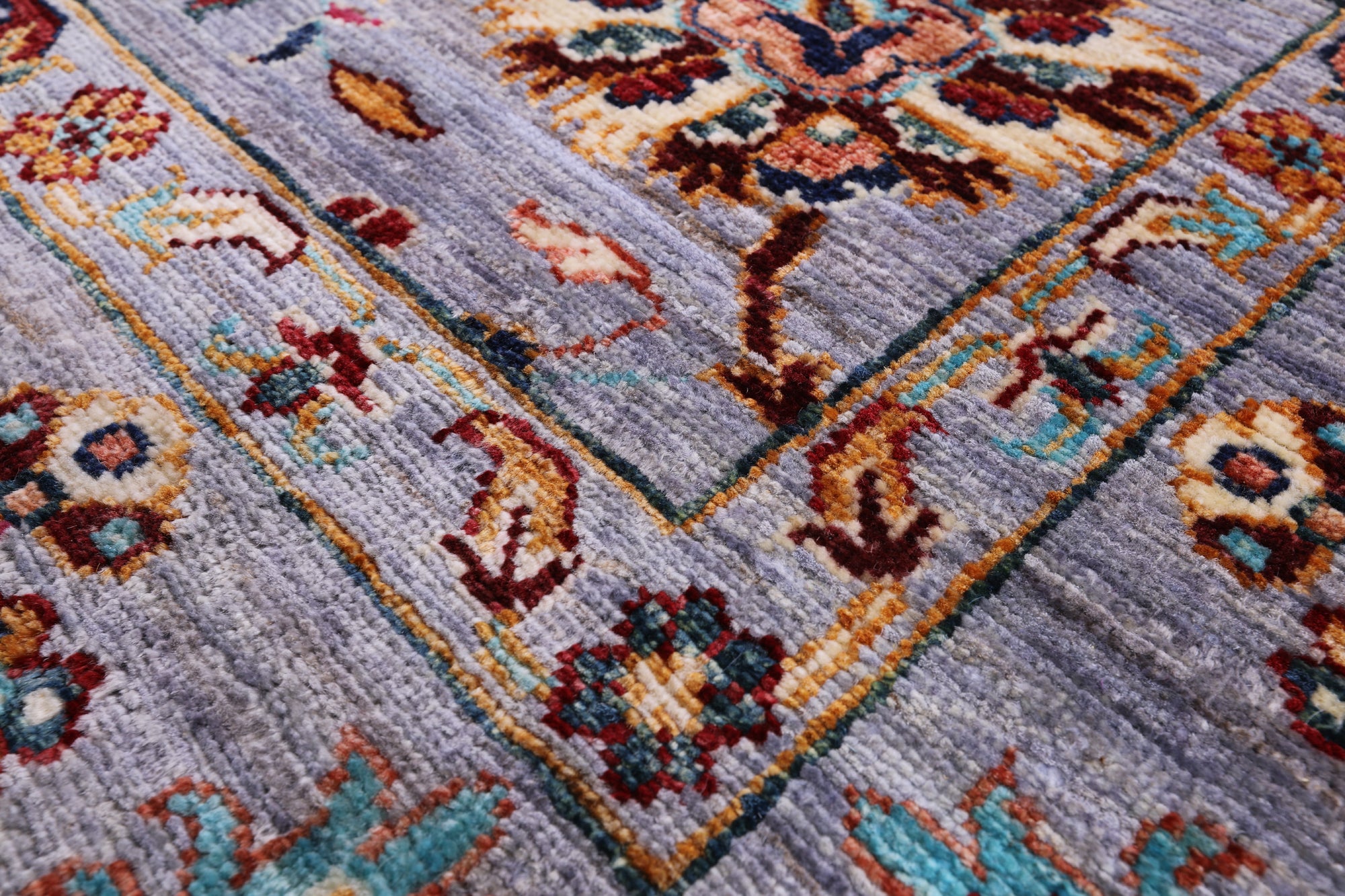 Peshawar Hand Knotted Wool Rug - 8' 3" X 11' 3" - Golden Nile