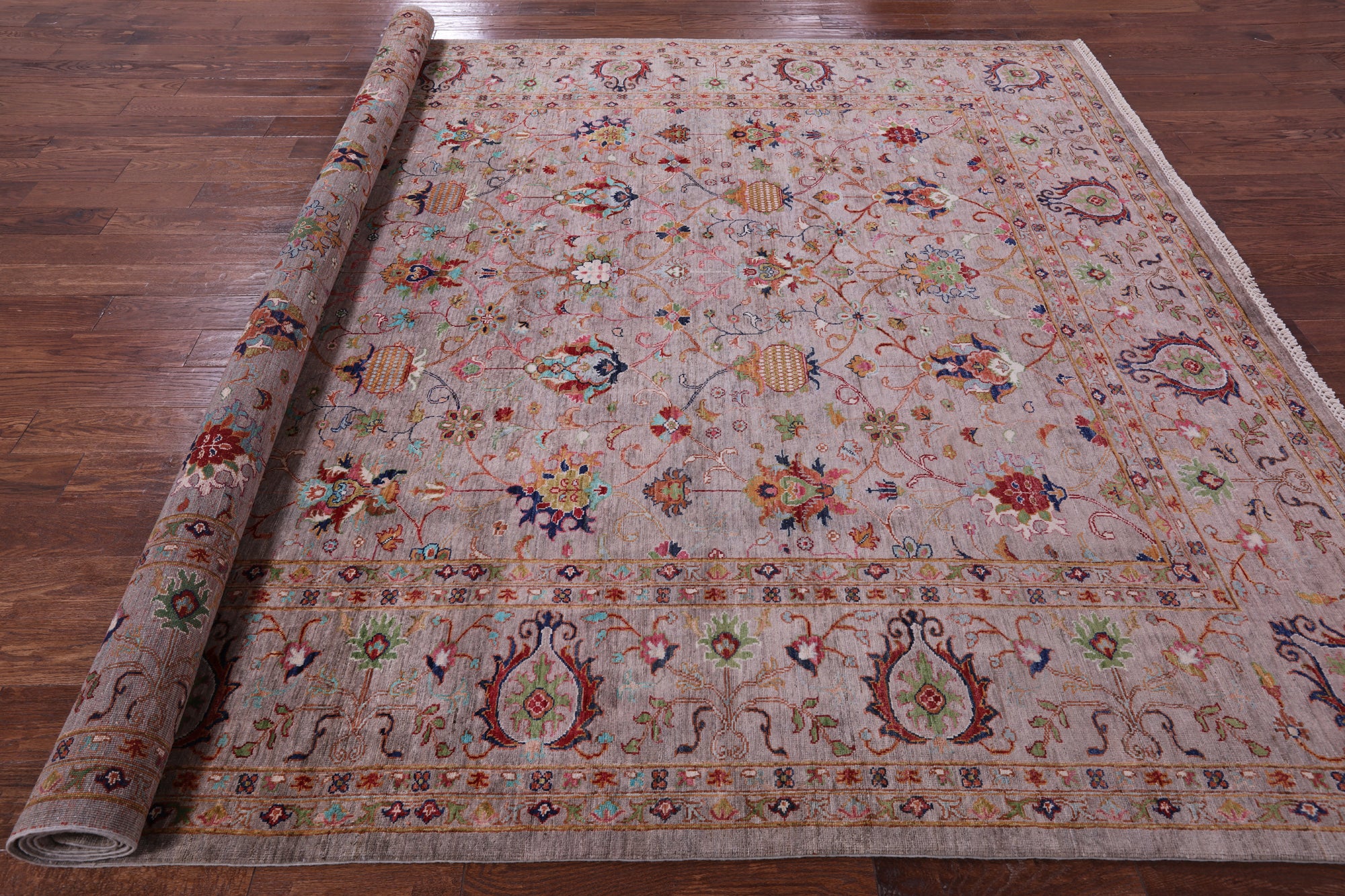 Peshawar Hand Knotted Wool Rug - 9' 0" X 11' 7" - Golden Nile