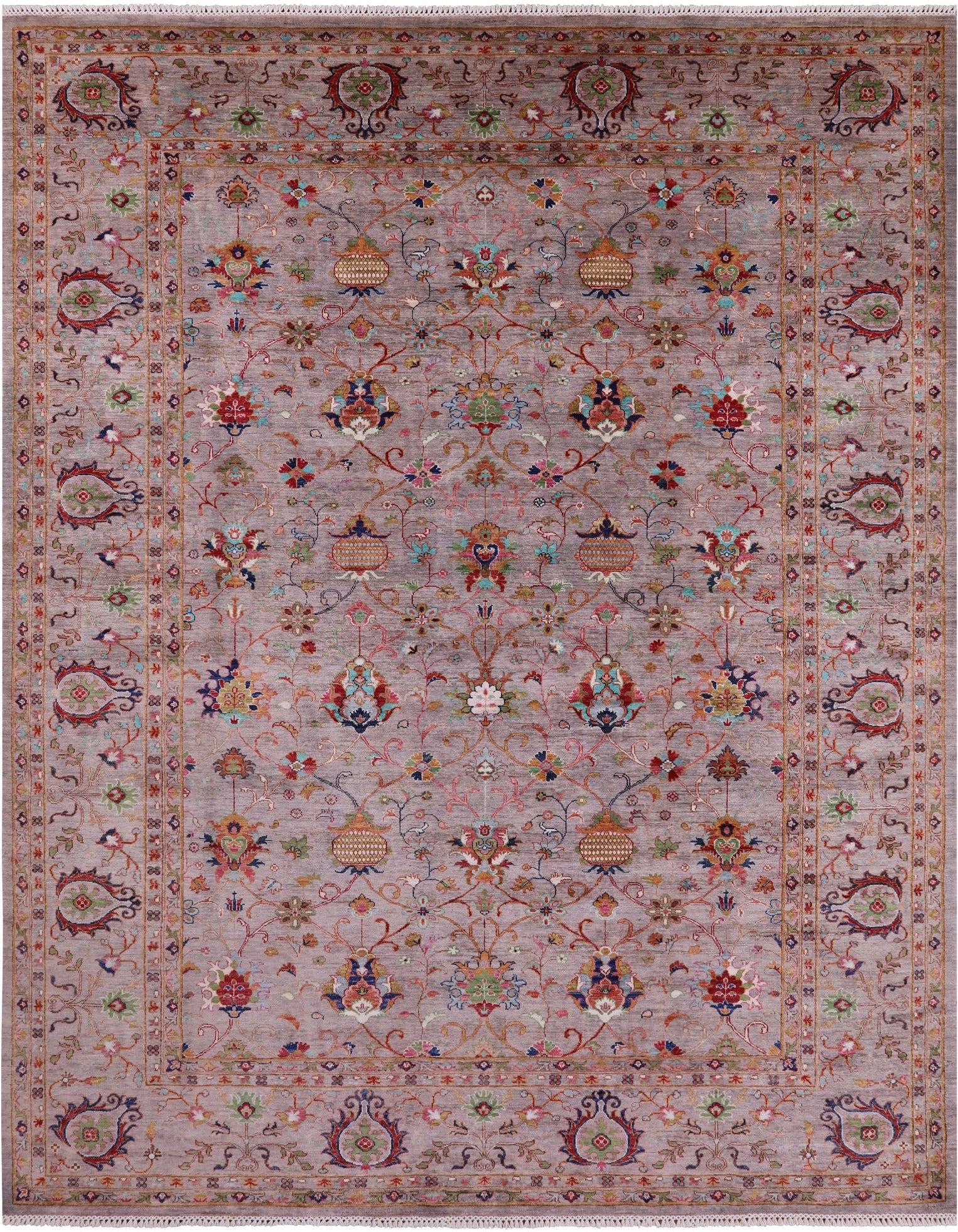 Peshawar Hand Knotted Wool Rug - 9' 0" X 11' 7" - Golden Nile