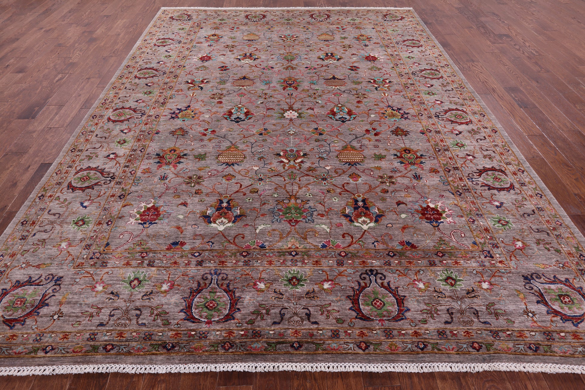 Peshawar Hand Knotted Wool Rug - 9' 0" X 11' 7" - Golden Nile