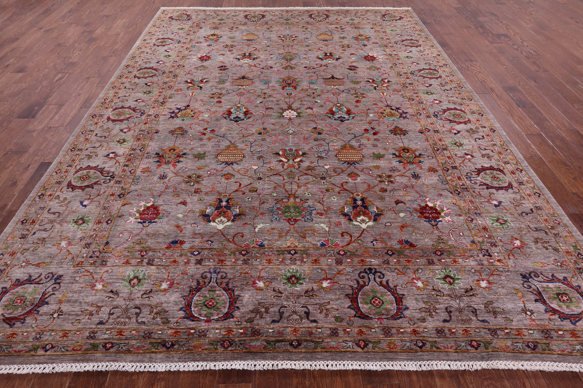 Peshawar Hand Knotted Wool Rug - 9' 0" X 11' 7" - Golden Nile