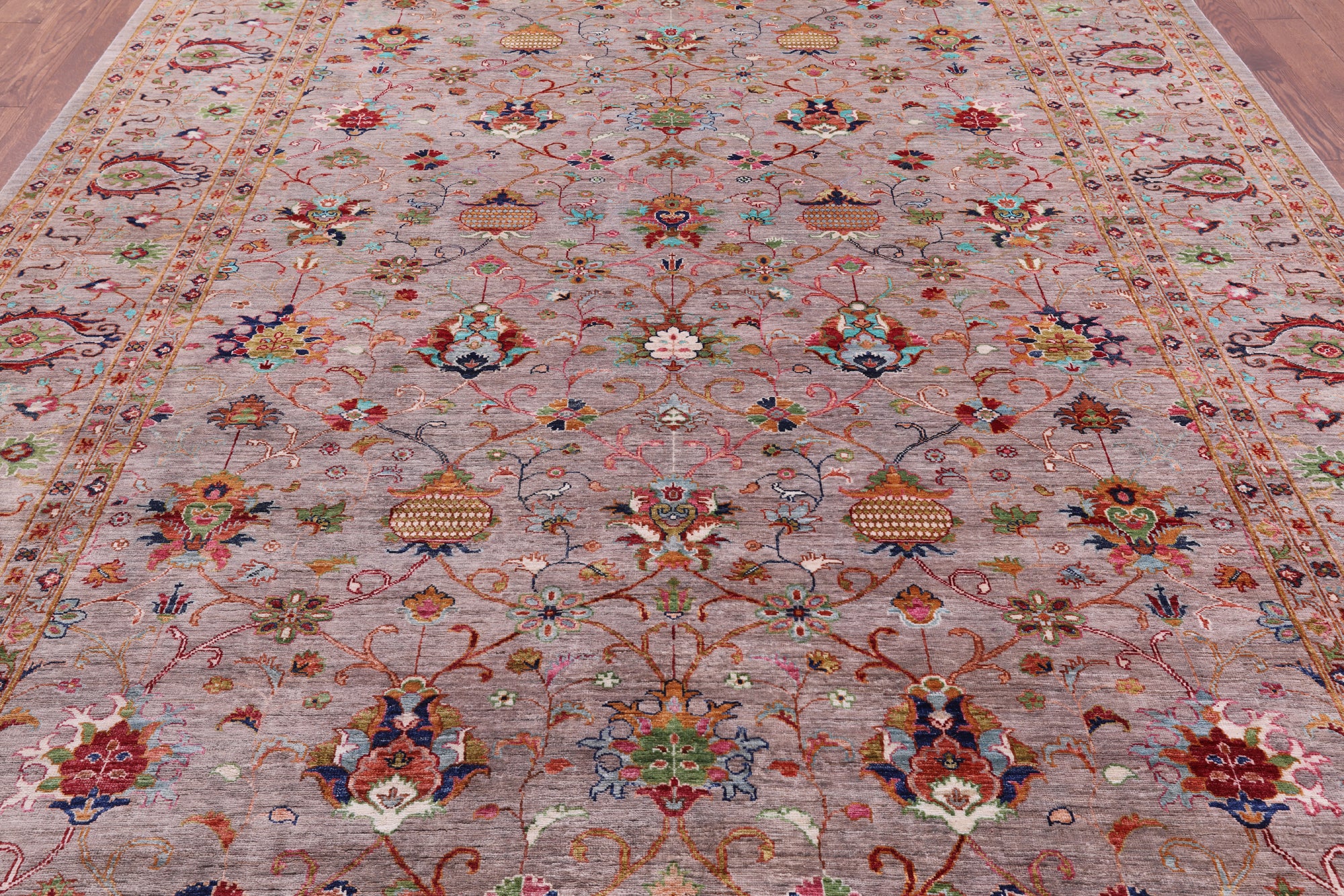 Peshawar Hand Knotted Wool Rug - 9' 0" X 11' 7" - Golden Nile