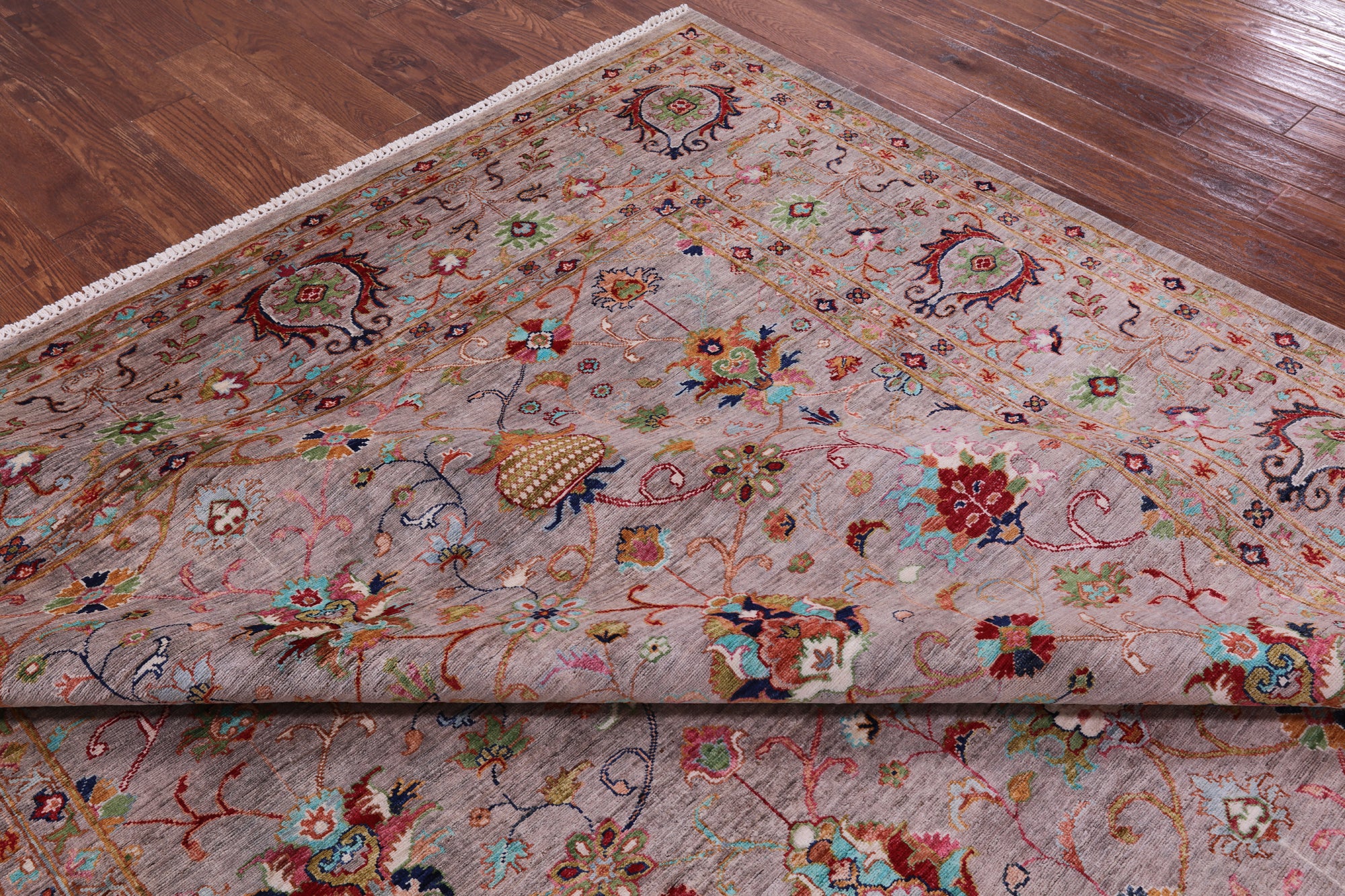 Peshawar Hand Knotted Wool Rug - 9' 0" X 11' 7" - Golden Nile