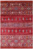 Red Khorjin Persian Gabbeh Hand Knotted Wool Rug - 5' 8" X 8' 4" - Golden Nile