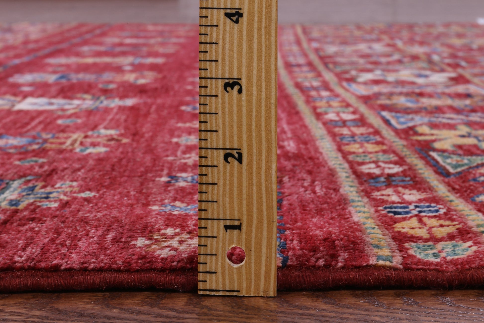 Red Khorjin Persian Gabbeh Hand Knotted Wool Rug - 5' 8" X 8' 4" - Golden Nile
