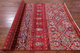 Red Khorjin Persian Gabbeh Hand Knotted Wool Rug - 5' 8" X 8' 4" - Golden Nile