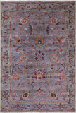 Grey Persian Tabriz Hand Knotted Wool Rug - 5' 8" X 8' 1" - Golden Nile
