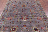 Grey Persian Tabriz Hand Knotted Wool Rug - 5' 8" X 8' 1" - Golden Nile