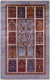Tree Of Life Persian Hand Knotted Wool Rug - 5' 4" X 8' 5" - Golden Nile