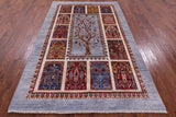 Tree Of Life Persian Hand Knotted Wool Rug - 5' 4" X 8' 5" - Golden Nile